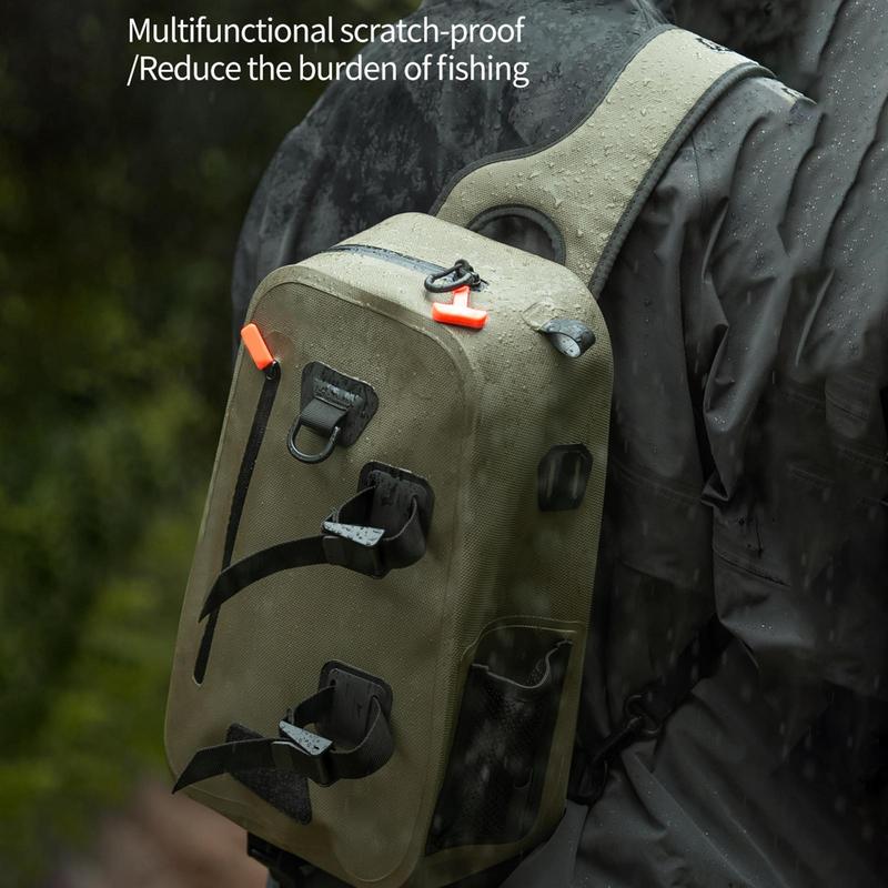 Fishing Equipment Box - 9.5L 釣りスリングバッグ釣りショルダーバッグ防水釣りルアーラインボックス収納パック軽量スリム釣りチェストパック