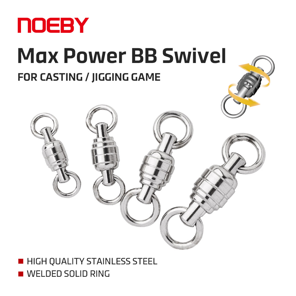 Fishing Equipment And Tools - NOEBY Max Power BBスイベル 高品質ステンレス溶接ソリッドリング #