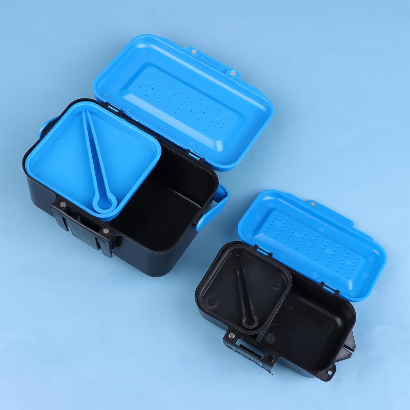 Fishing Equipment Box - ポータブル釣り用ルアーボックスケース、活餌、フック、ミミズ用キャリングケース、ウエストフィッシングタックルボックス、アウトドアフィッシング用ルアーボックス