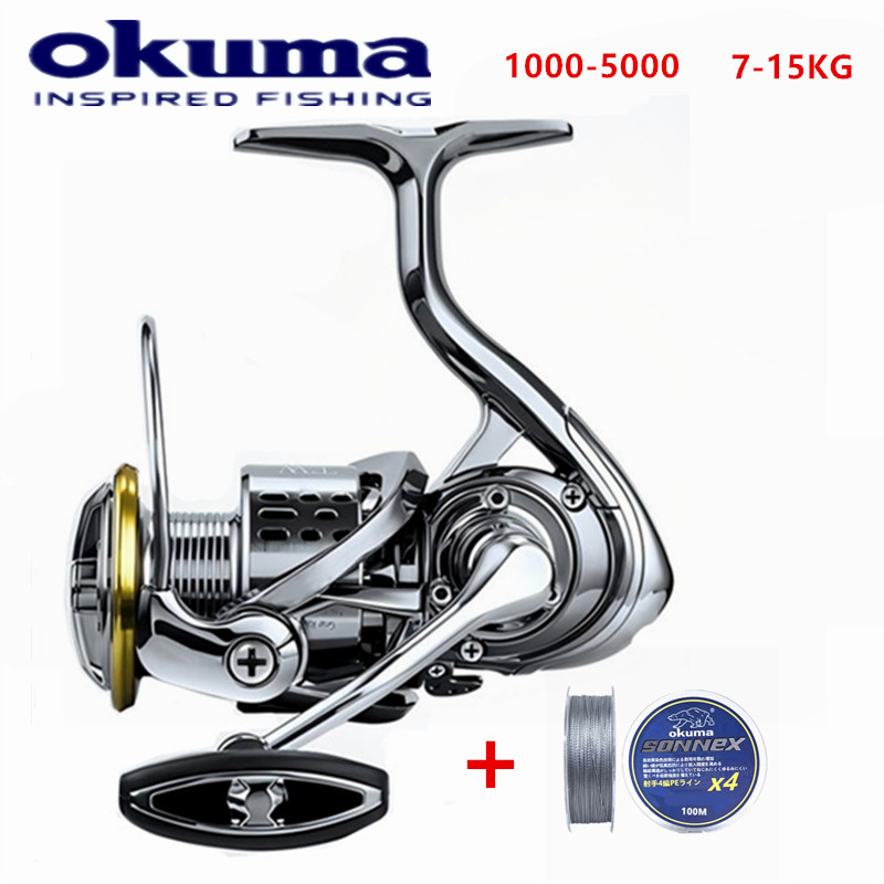 Fishing Equipment Daiwa - オクマオールメタル防錆スムースベアリング5.5:1フィッシングリールドラッグシステム15kg最大パワー回転ホイールフィッシングコイル1000-5000