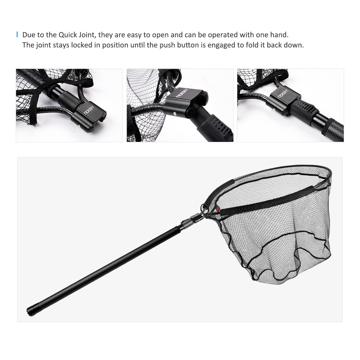NOEBY 伸縮式ランディングネット フルカーボンフレーム  - Landing Net Telescopic のレビューと価格