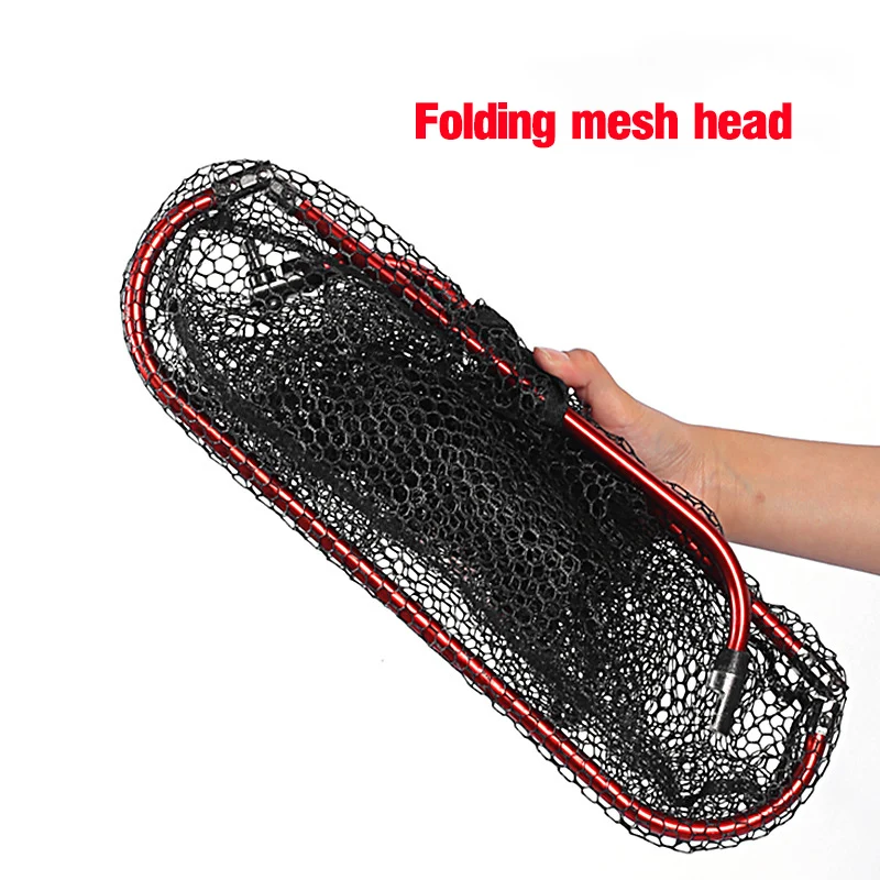 アルミ合金ゴムコーティングされた魚のランディングネット折りた - Landing Net Telescopic のレビューと価格
