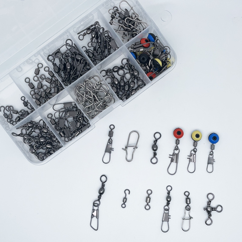 115個の釣り用スイベルコネクターキット（ボックス付き）-  - Fishing Equipment Box のレビューと価格