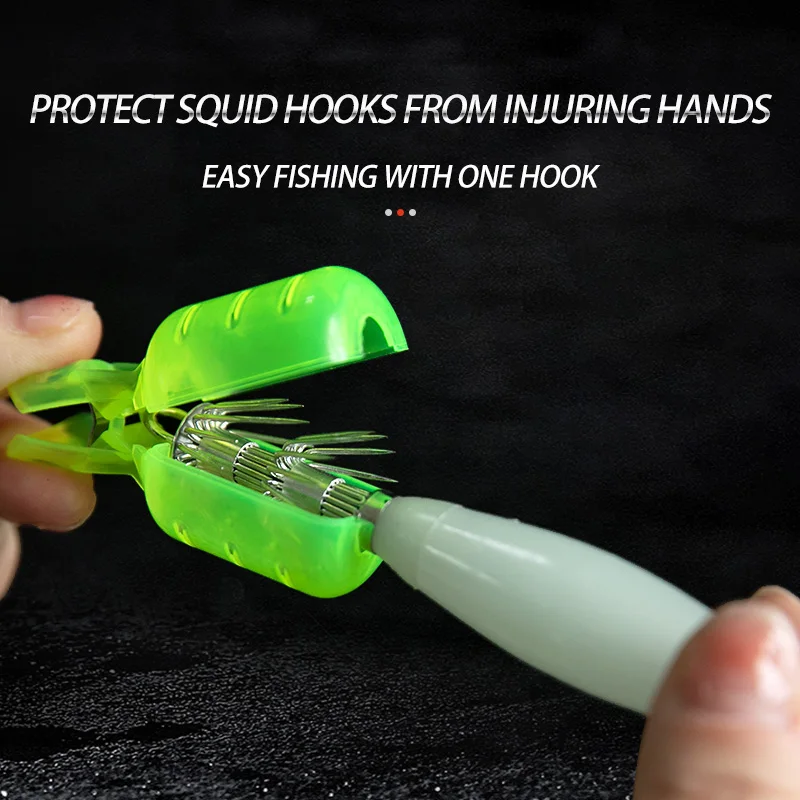 10 ピース/ロットイカジグフックカバー木製エビフックボンネ - Fishing Equipment Basics のレビューと価格