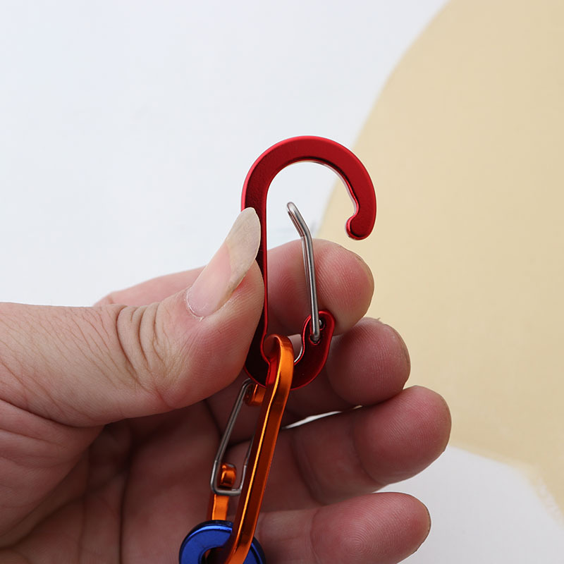 カラビナ付きキーホルダー,6個,キャンプ用の小さなカラビナ, - Fishing Equipment Basics のレビューと価格