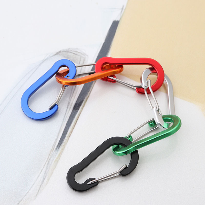 カラビナ付きキーホルダー,6個,キャンプ用の小さなカラビナ, - Fishing Equipment Basics のレビューと価格