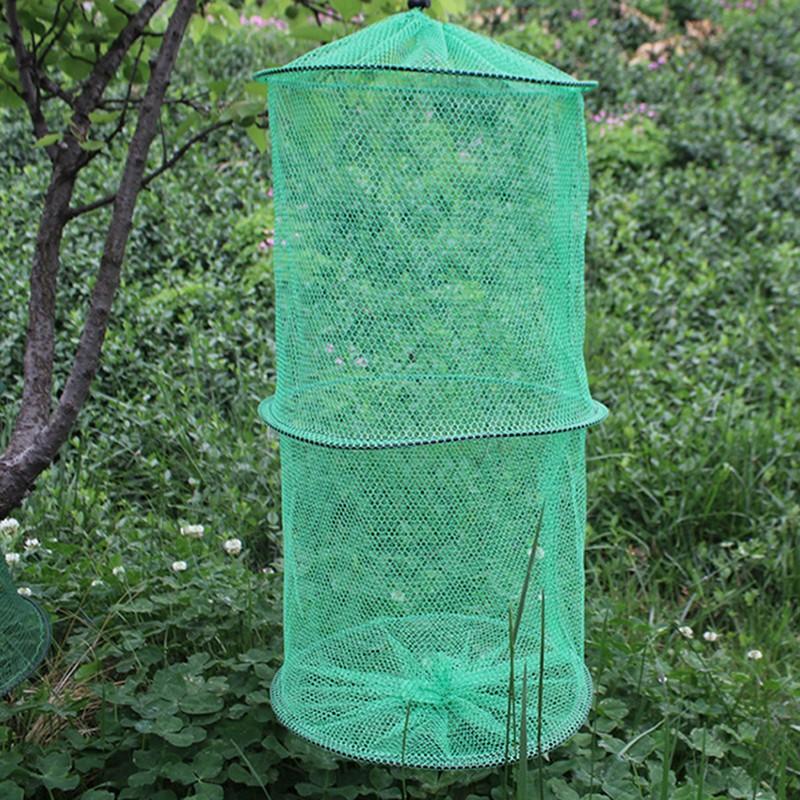 折りたたみラウンドナイロンメッシュメタルフレームカニ漁網エビ - Landing Net Telescopic のレビューと価格