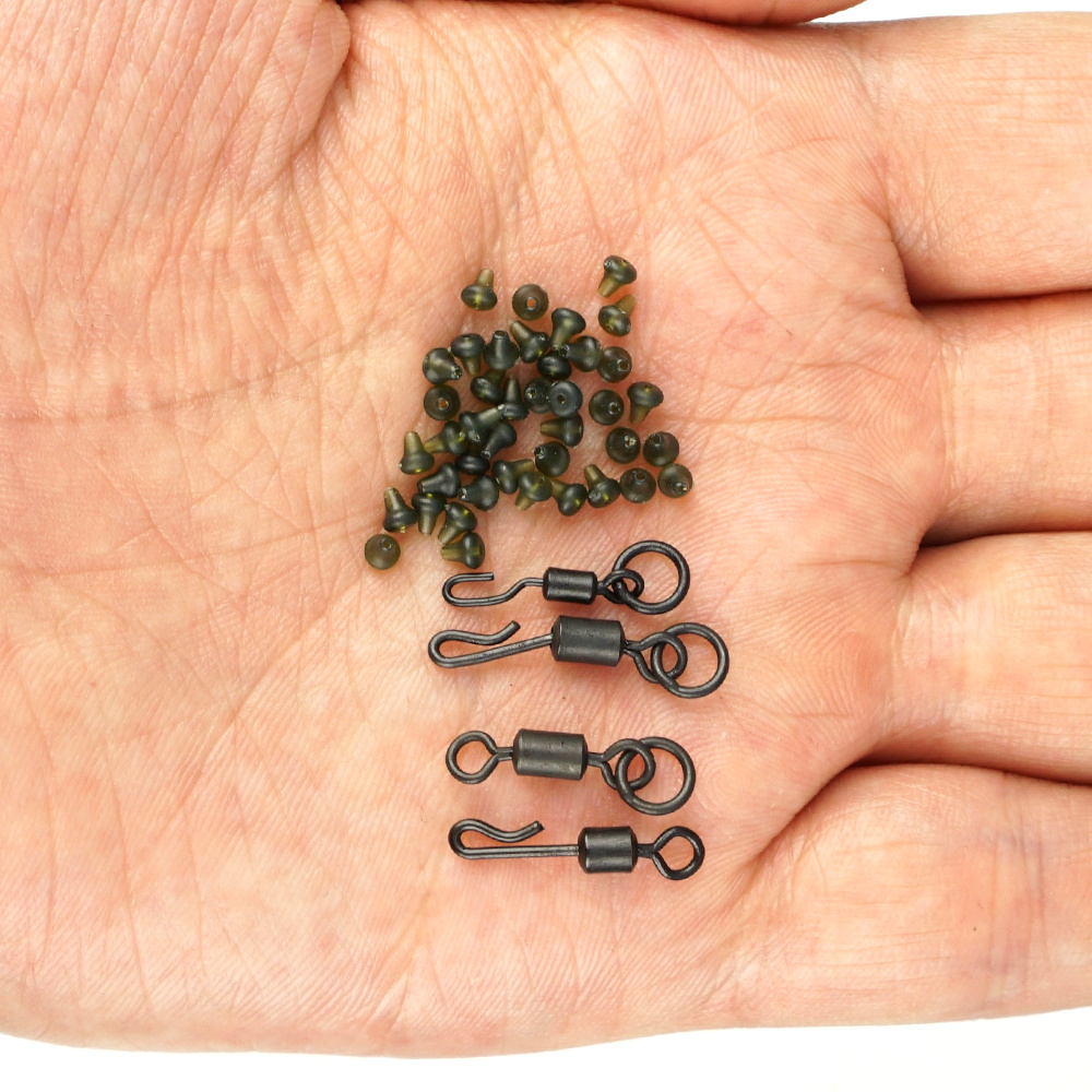 ヒリシ 70個入り 鯉釣り用ベイトスクリューフックストッパー - Fishing Equipment Basics のレビューと価格