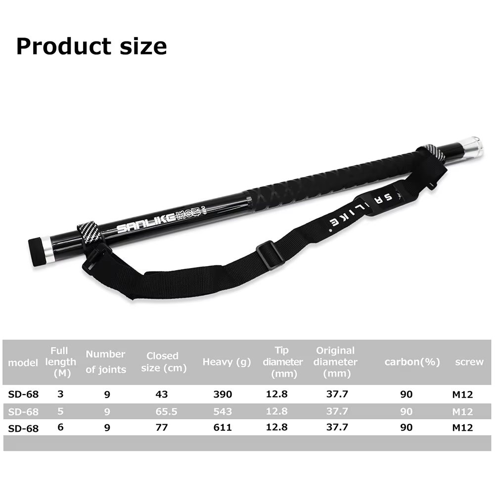 Sanlike-伸縮式カーボンファイバーフィッシングネット、 - Landing Net Telescopic のレビューと価格